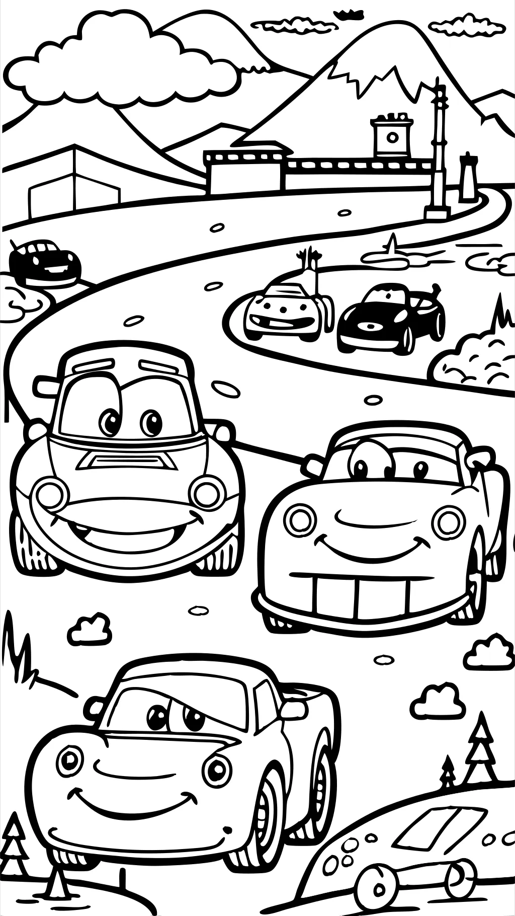 pixar cars coloring pages